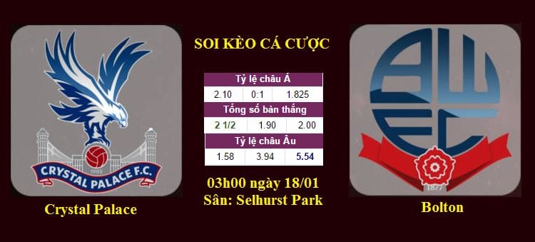 Nhận định Crystal Palace vs Bolton , 03h00 ngày 18/1: Đối thủ khó ưa 15