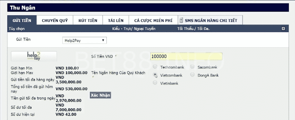 GỬI TIỀN M88 11 gửi tiền vào tài khoản m88 09