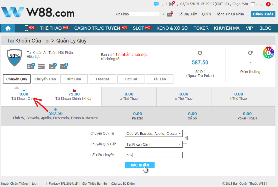 Rút tiền W88 Rut tien w88